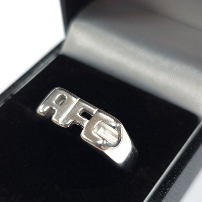 Arsenal FC Sterling Silver AFC Ring - V - Gift Arch