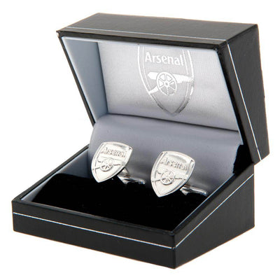 Arsenal FC Sterling Silver Crest Cufflinks - Gift Arch