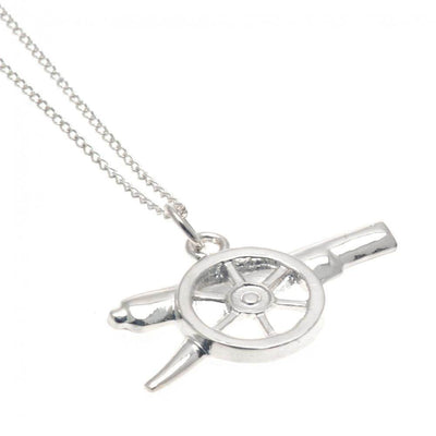 Arsenal FC Sterling Silver Pendant & Chain GN - Gift Arch