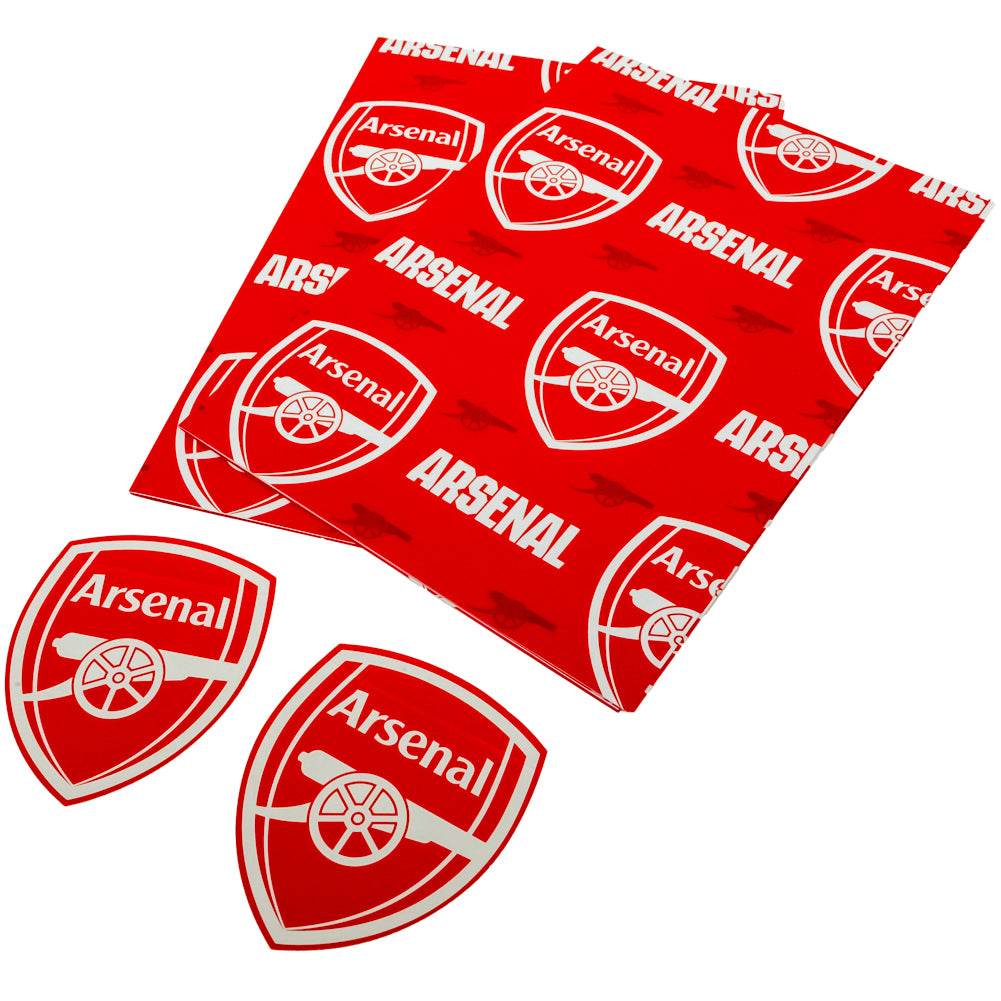 Arsenal FC Text Gift Wrap - Gift Arch