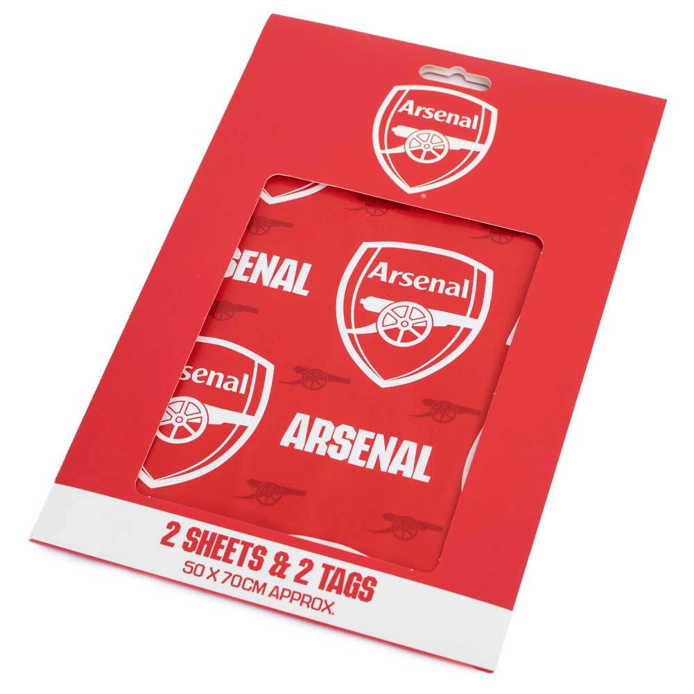 Arsenal FC Text Gift Wrap - Gift Arch