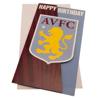Aston Villa FC Crest Birthday Card - Gift Arch