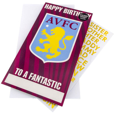 Aston Villa FC Personalised Birthday Card - Gift Arch