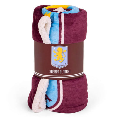 Aston Villa FC Sherpa Fleece Blanket - Gift Arch