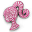 Barbie Sparkly Silhouette Pin Badge - Gift Arch
