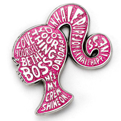 Barbie Sparkly Silhouette Pin Badge - Gift Arch