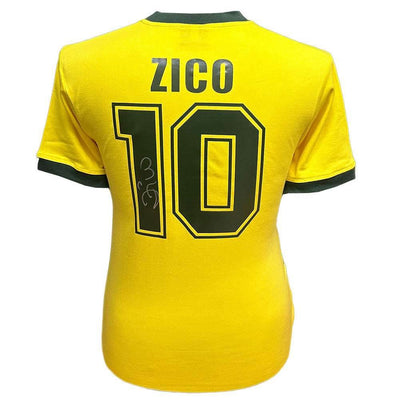 Brasil 1982 Zico Signed Shirt - Gift Arch