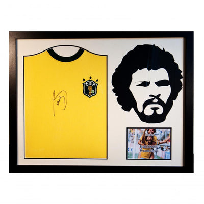 Brasil Socrates Signed Shirt Silhouette - Gift Arch