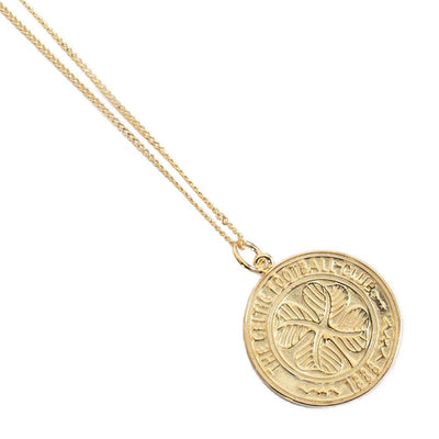 Celtic FC 18ct Gold Plated on Silver Pendant & Chain - Gift Arch