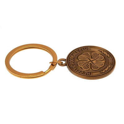 Celtic FC Antique Gold Crest Keyring - Gift Arch