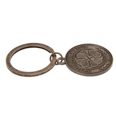 Celtic FC Antique Silver Crest Keyring - Gift Arch