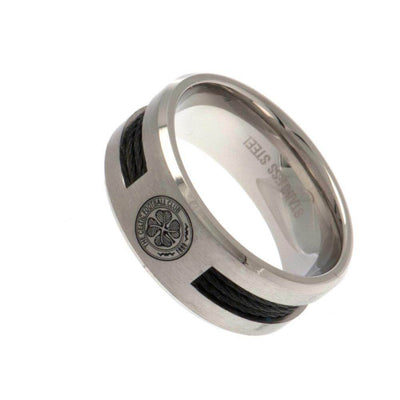 Celtic FC Black Inlay Ring Small - Gift Arch