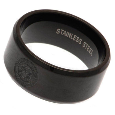 Celtic FC Black IP Ring Large - Gift Arch