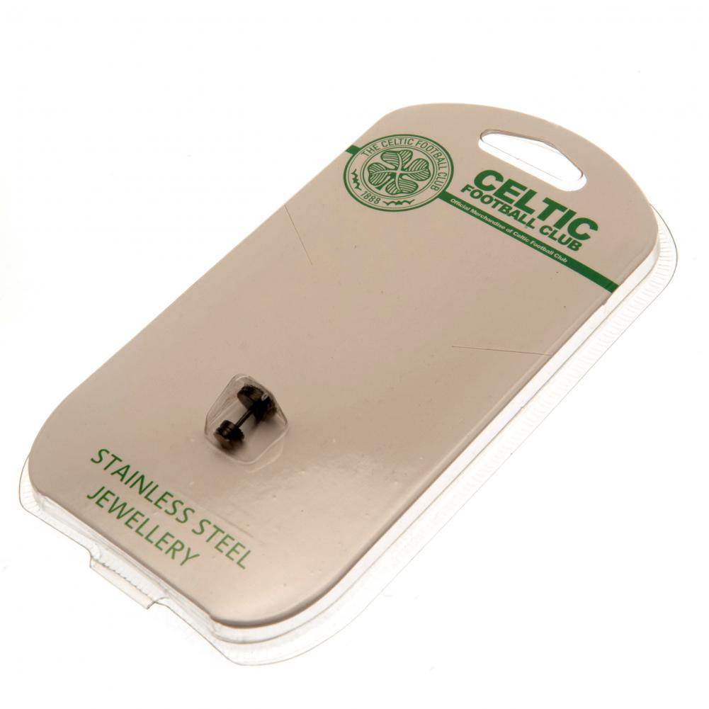 Celtic FC Black IP Stud Earring - Gift Arch