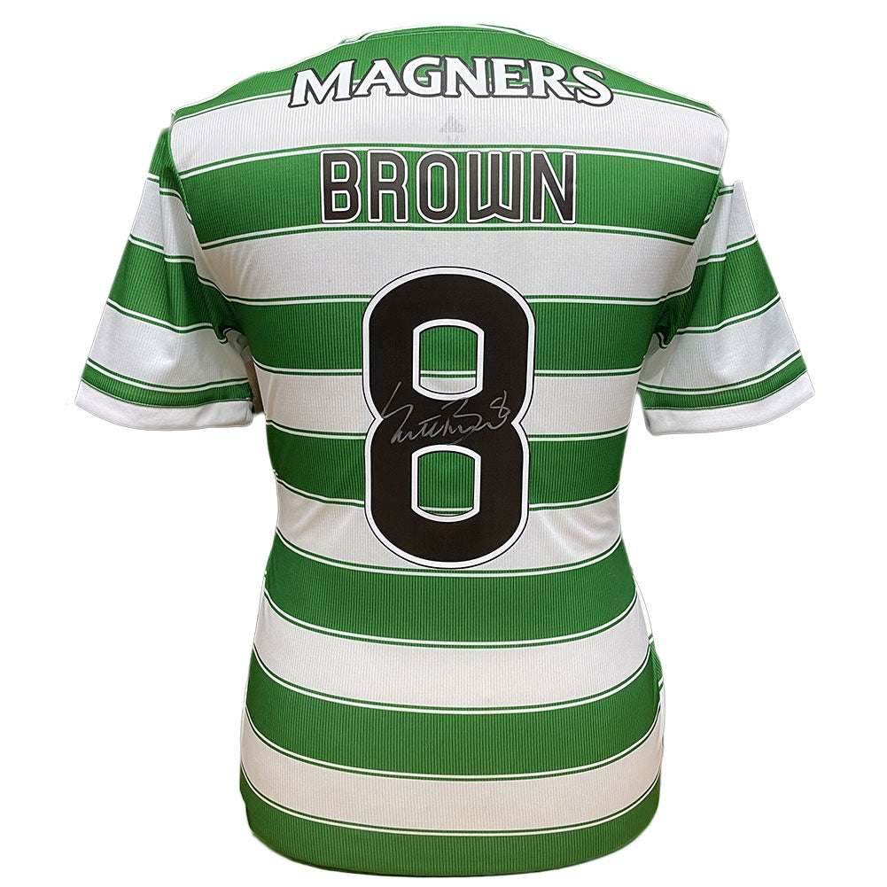 Celtic FC Brown Signed Shirt - Gift Arch