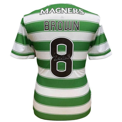 Celtic FC Brown Signed Shirt - Gift Arch