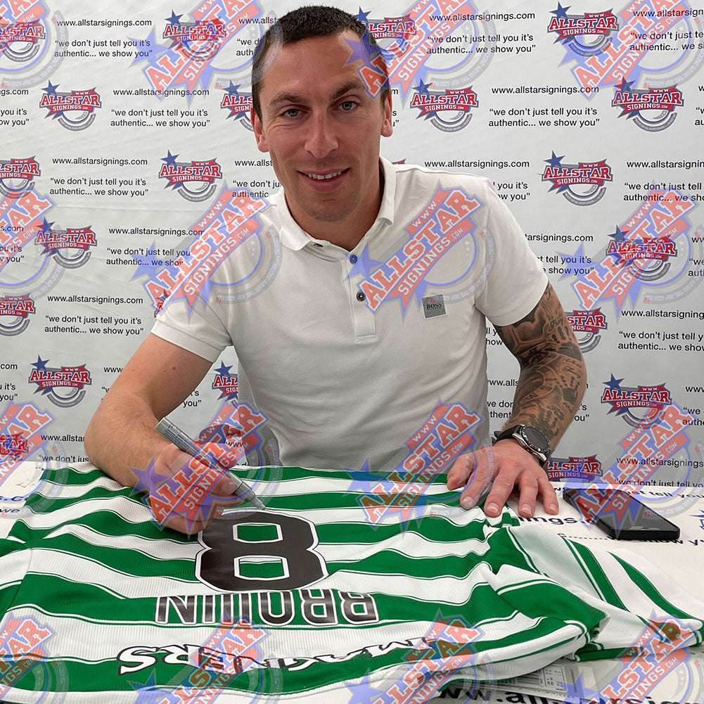 Celtic FC Brown Signed Shirt - Gift Arch