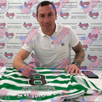Celtic FC Brown Signed Shirt - Gift Arch
