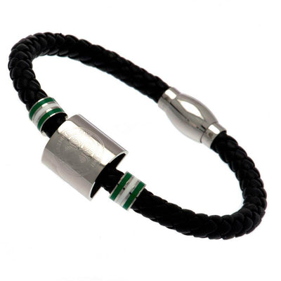 Celtic FC Colour Ring Leather Bracelet - Gift Arch