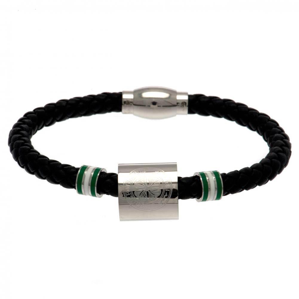 Celtic FC Colour Ring Leather Bracelet - Gift Arch