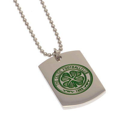 Celtic FC Enamel Crest Dog Tag & Chain - Gift Arch