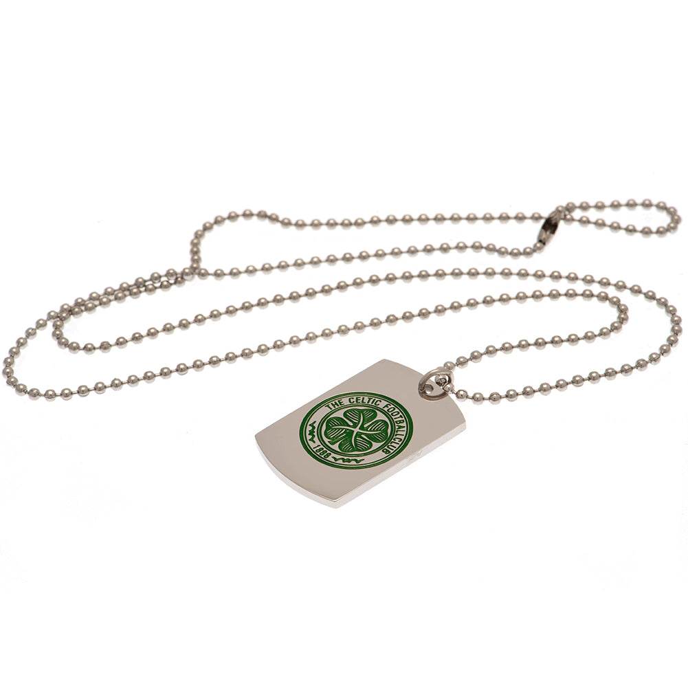 Celtic FC Enamel Crest Dog Tag & Chain - Gift Arch