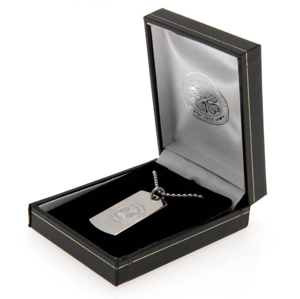 Celtic FC Engraved Dog Tag & Chain - Gift Arch