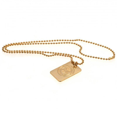 Celtic FC Gold Plated Dog Tag & Chain - Gift Arch