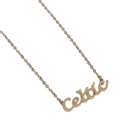 Celtic FC Gold Plated Name Dropper Necklace - Gift Arch