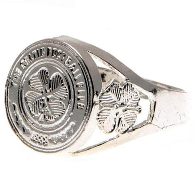Celtic FC Silver Plated Crest Ring Large - Gift Arch