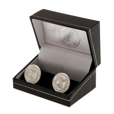 Celtic FC Silver Plated Formed Cufflinks - Gift Arch