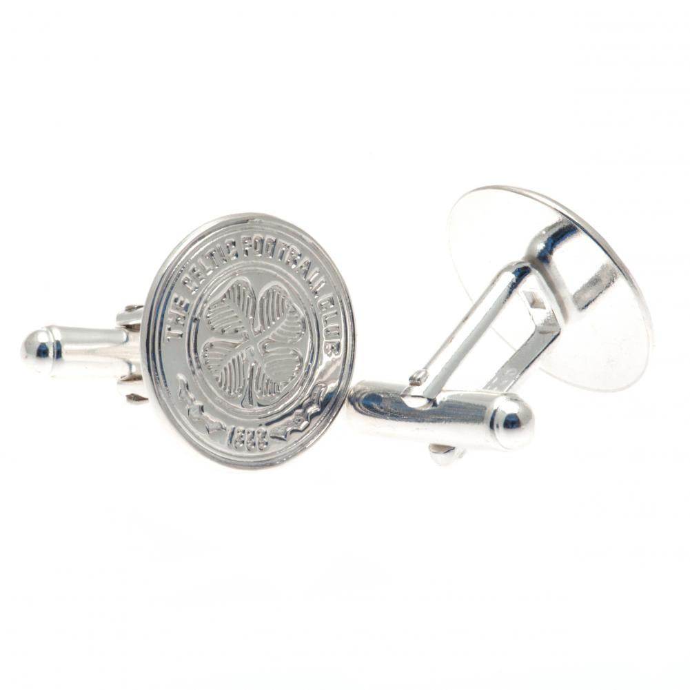 Celtic FC Sterling Silver Crest Cufflinks - Gift Arch