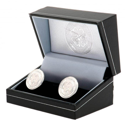 Celtic FC Sterling Silver Crest Cufflinks - Gift Arch