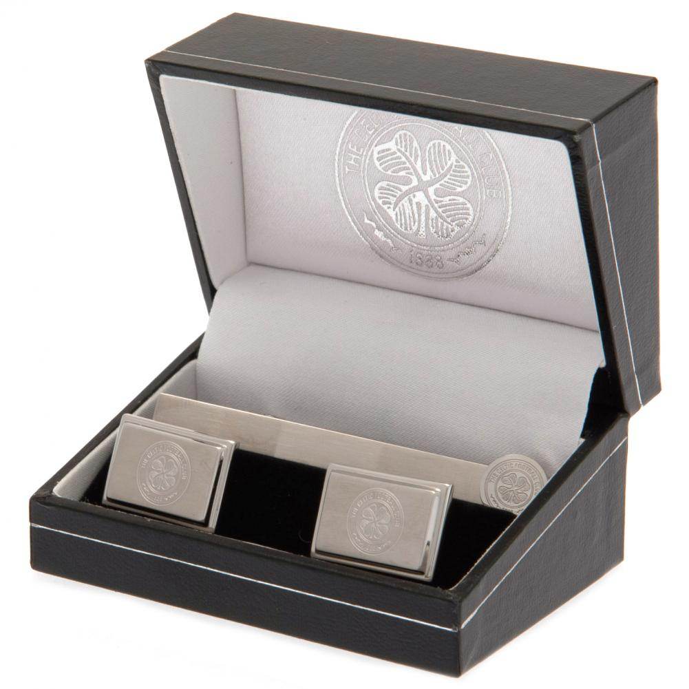 Celtic FC Tie Slide & Cufflink Set - Gift Arch