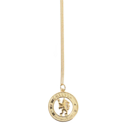 Chelsea FC 18ct Gold Plated on Silver Pendant & Chain - Gift Arch