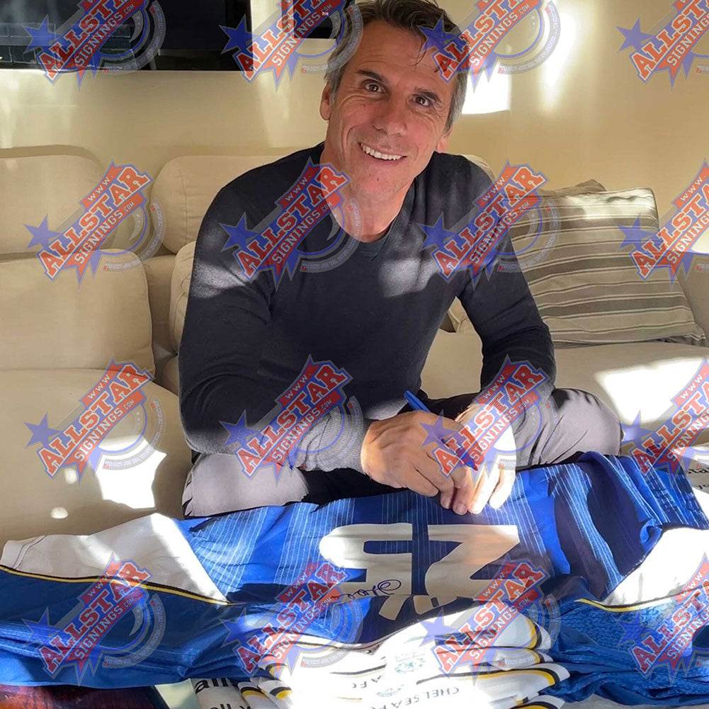 Chelsea FC 1998 UEFA Cup Winners' Cup Final Zola Signed Shirt - Gift Arch