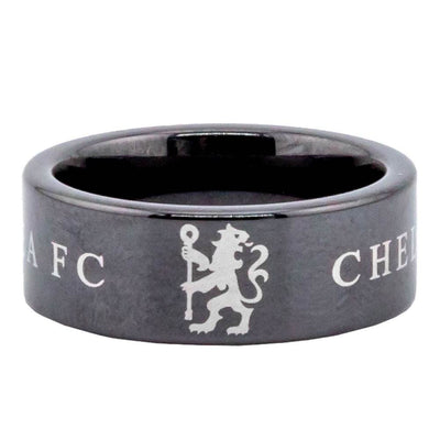Chelsea FC Black Ceramic Ring Medium - Gift Arch