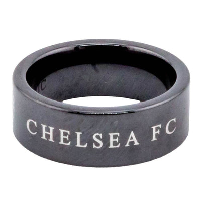 Chelsea FC Black Ceramic Ring Medium - Gift Arch