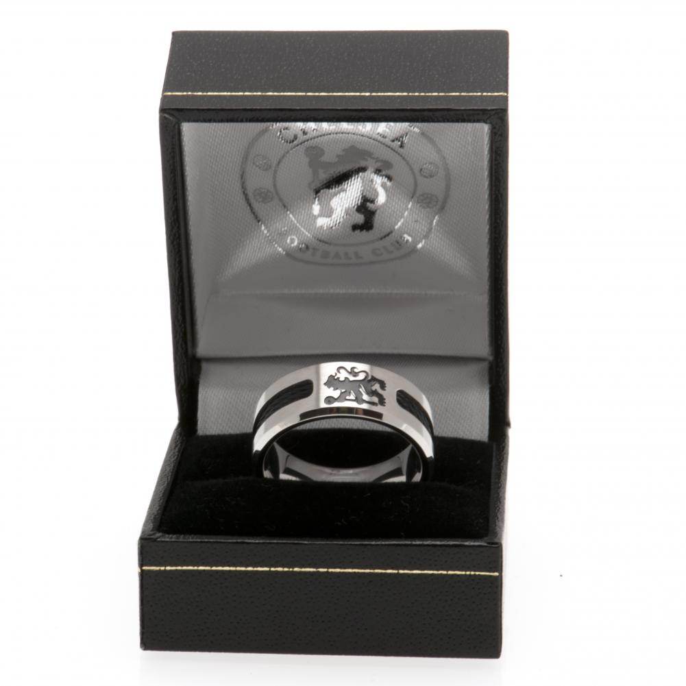 Chelsea FC Black Inlay Ring Medium - Gift Arch