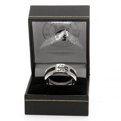 Chelsea FC Black Inlay Ring Medium - Gift Arch