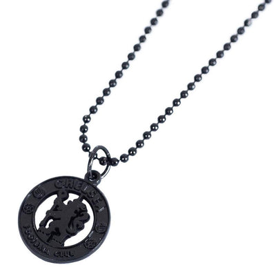 Chelsea FC Black Plated Pendant & Chain - Gift Arch