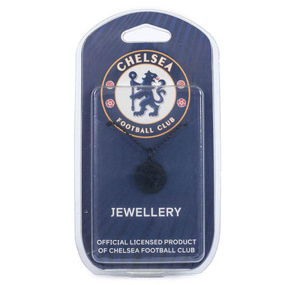 Chelsea FC Black Plated Pendant & Chain - Gift Arch