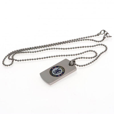 Chelsea FC Colour Crest Dog Tag & Chain - Gift Arch