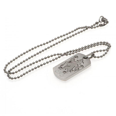 Chelsea FC Cut Out Lion Dog Tag & Chain - Gift Arch