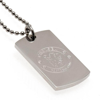 Chelsea FC Engraved Dog Tag & Chain - Gift Arch