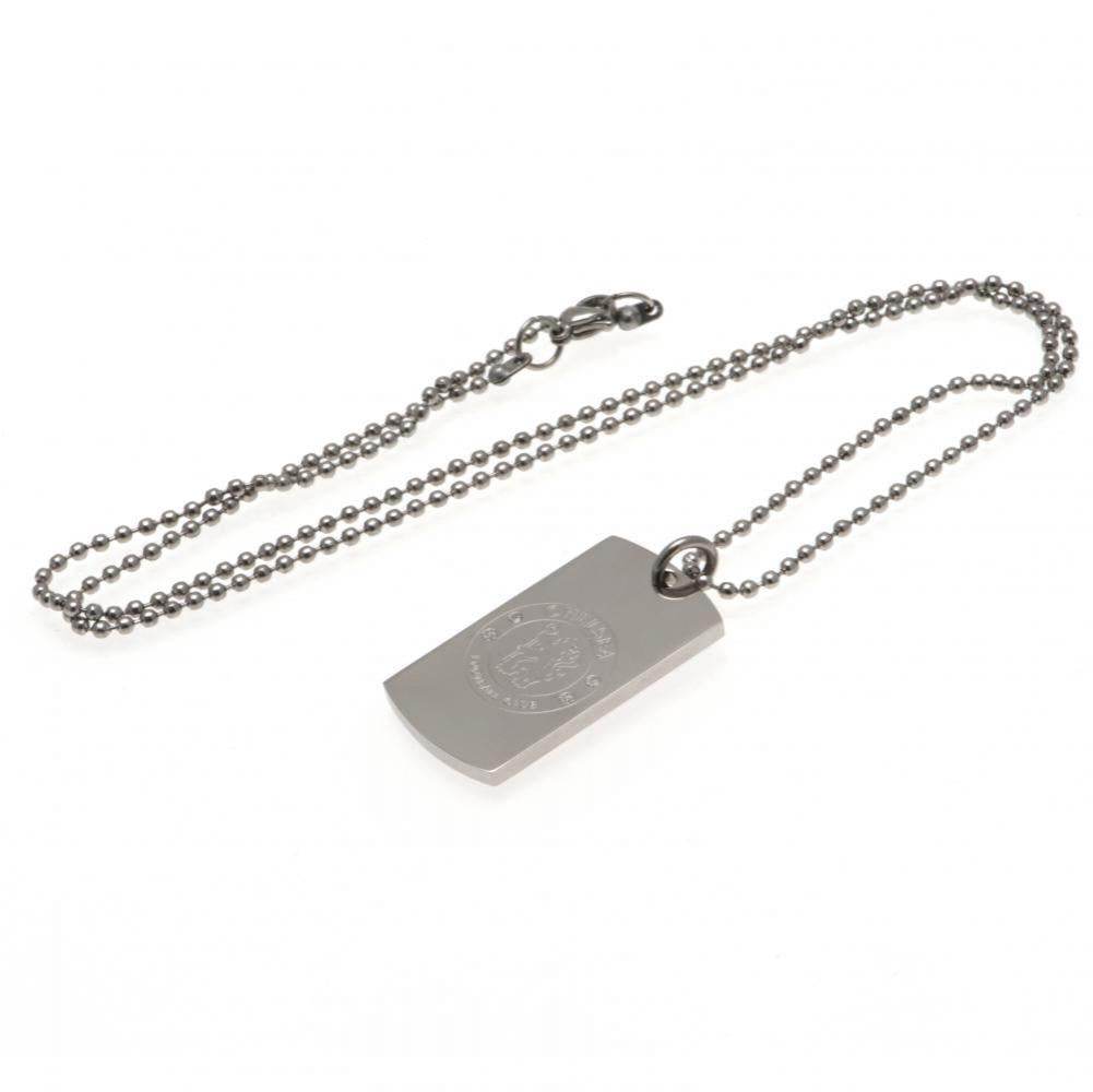 Chelsea FC Engraved Dog Tag & Chain - Gift Arch