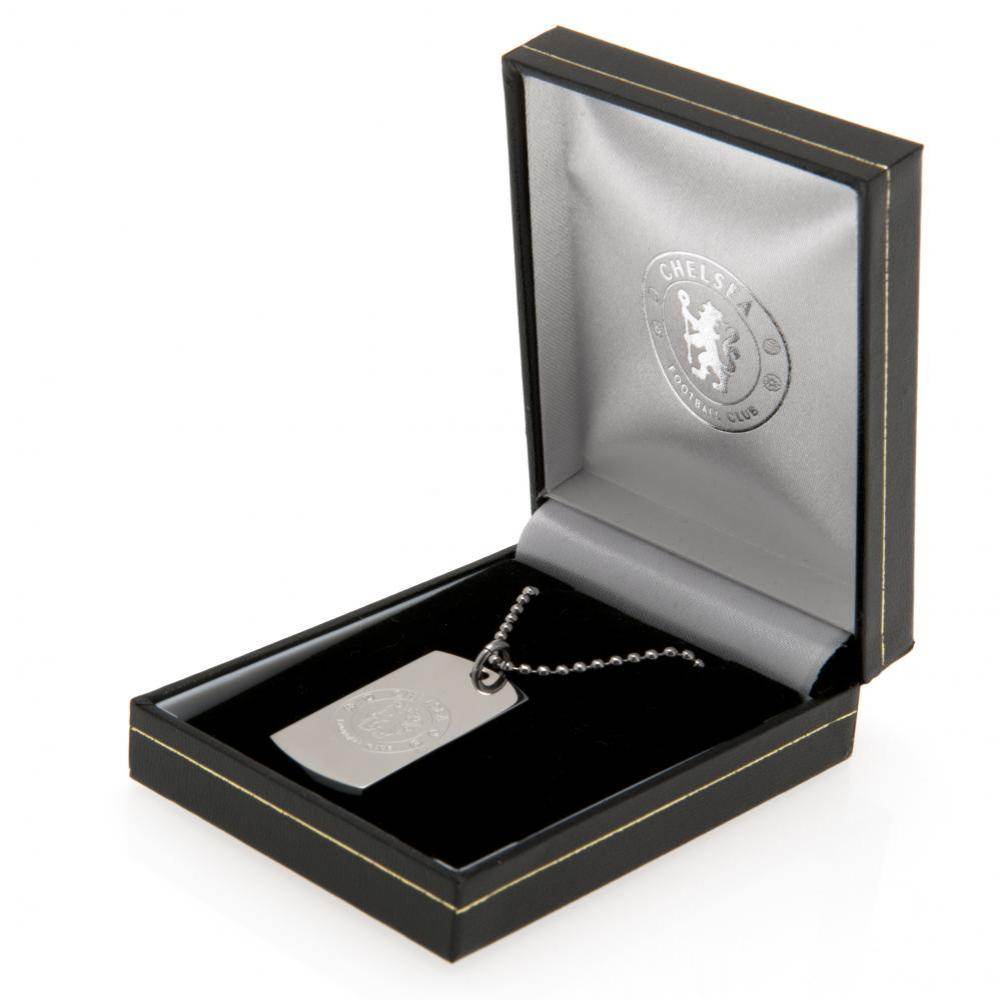 Chelsea FC Engraved Dog Tag & Chain - Gift Arch
