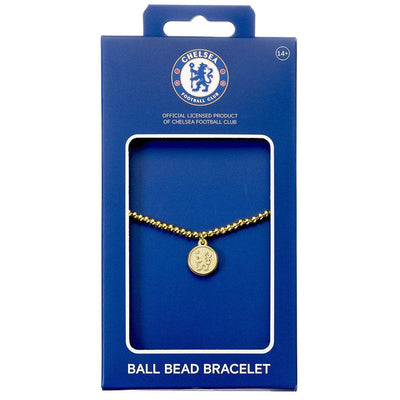 Chelsea FC Gold Finish Bead Bracelet - Gift Arch