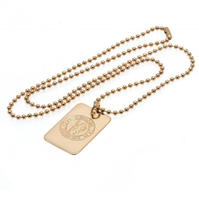 Chelsea FC Gold Plated Dog Tag & Chain - Gift Arch