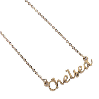 Chelsea FC Gold Plated Name Dropper Necklace - Gift Arch
